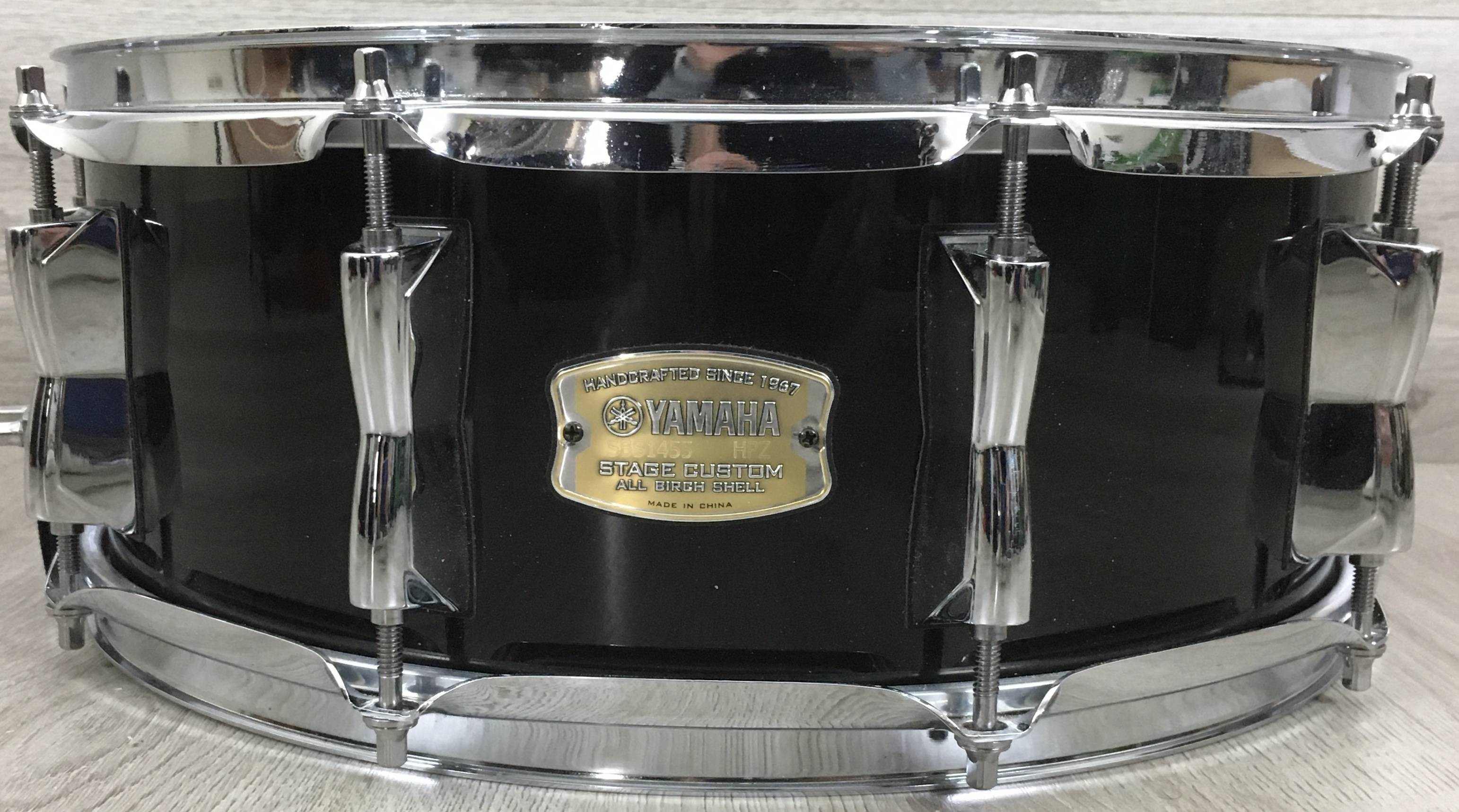 Yamaha Stage Custom All Birch Raven Black Rullante 14 X 5 5 Rulla