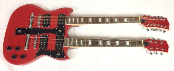 Chitarra elettrica doppio manico tipo Gibson SG