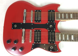 Chitarra elettrica doppio manico tipo Gibson SG