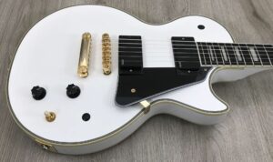 Epiphone Inspired by Gibson Les Paul Custom Apline White + EMG Zakk Wylde Set Black