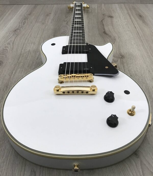 Epiphone Inspired by Gibson Les Paul Custom Apline White + EMG Zakk Wylde Set Black