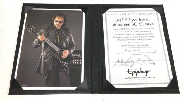Epiphone SG Custom Tony Iommi Signature Limited Edition