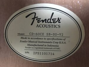 Fender CD-60CE SB-DS-V2 con custodia rigida