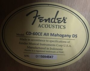Fender CD60CE All Mahogany