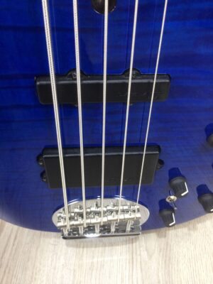 Lakland Skyline 55-02 Deluxe Trans Blue + custodia mono