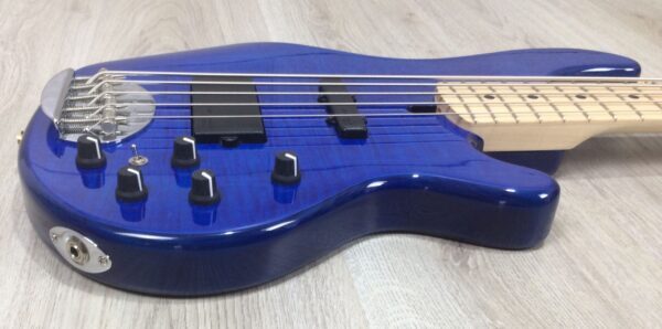 Lakland Skyline 55-02 Deluxe Trans Blue + custodia mono