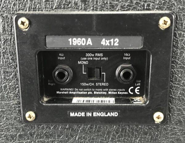 Marshall 1960A 4 X 12 Made in England
