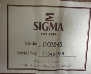 Sigma 00M-15 Mahogany
