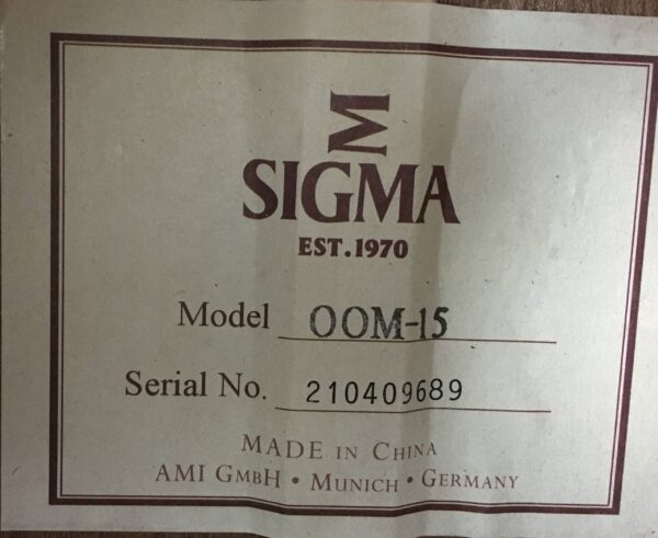Sigma 00M-15 Mahogany